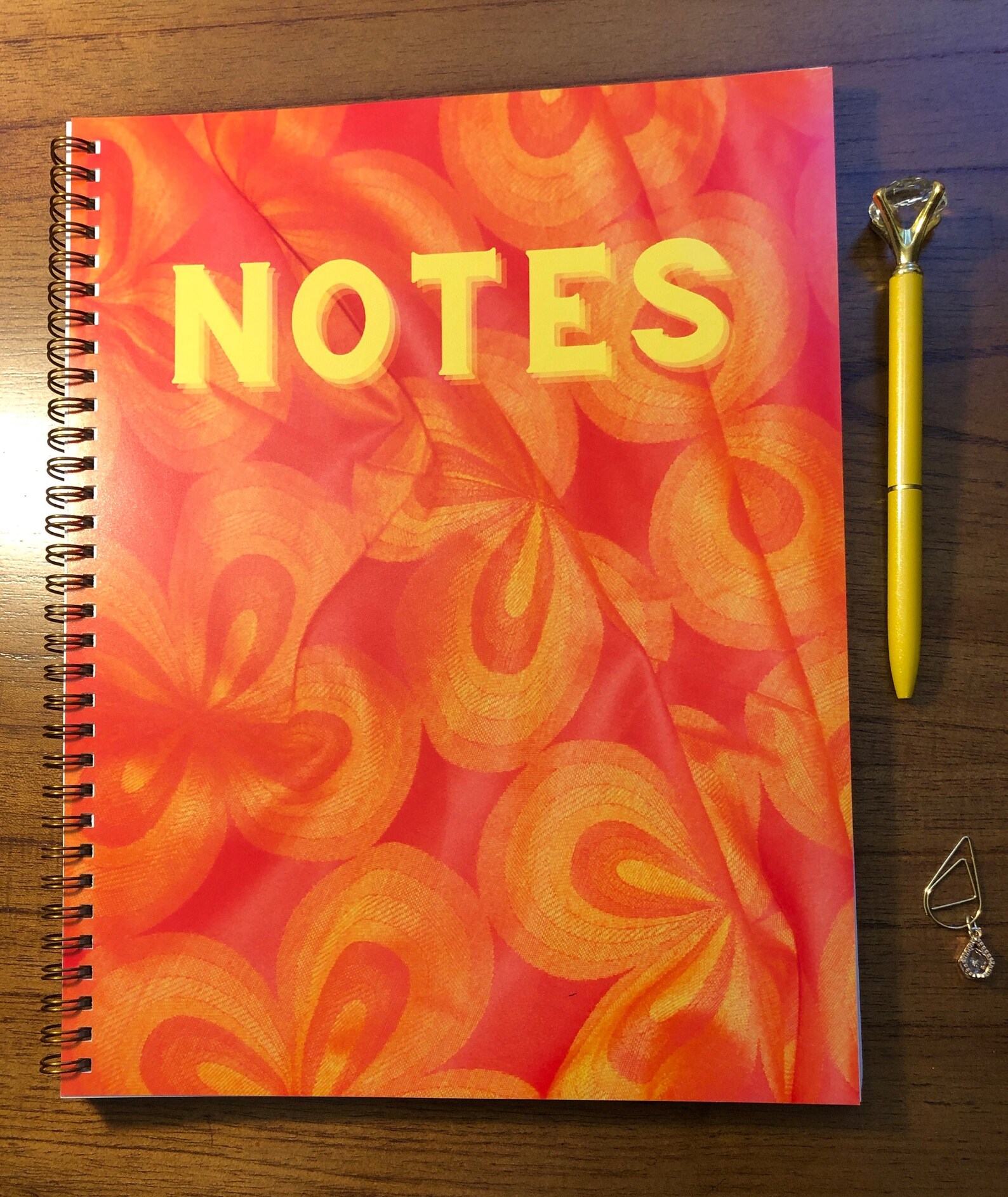 Large wirebound lined pages notebook stylish handmade cover Etsy