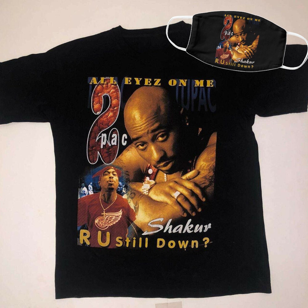 2pac Shakur T Shirt all eyez on me Tupac Shirt Hip Hop rap Vintage 90's Retro Graphic