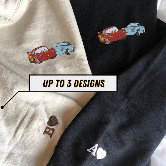 Cars Mcqueen X Sally Couple Embroidered Sweatshirt - Etsy Canada