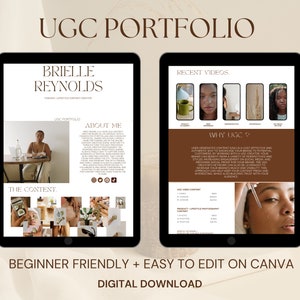 UGC Portfolio | UGC Media Kit | Ugc Creator | Ugc Canva Template | Minimal UGC Portfolio