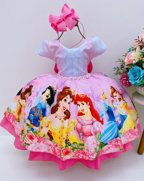 Princess Dress/ Princess Birthday Outfit/ Toddler Baby Pink Disney