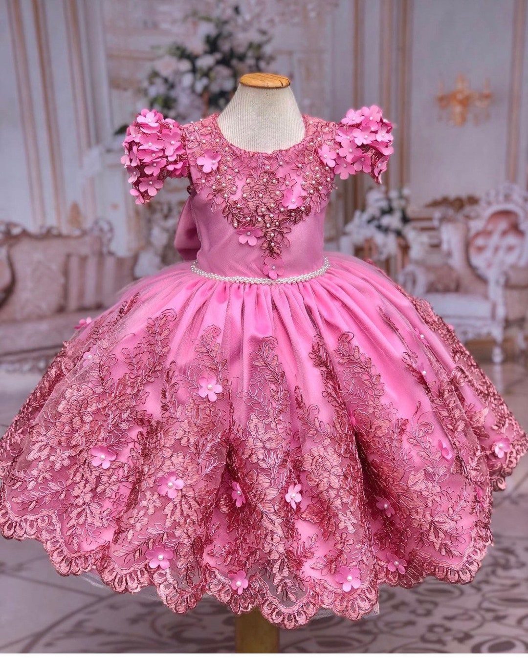Flower Girl Dress Wedding Flowers Long Pageant Dress Evening Gowns Birthday Party