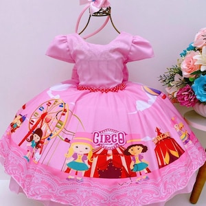 Girls Circus Carnival Birthday Dress: Costume Party Outfit