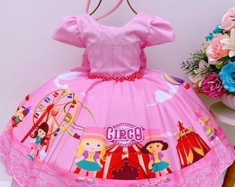 Girls Circus Carnival Birthday Dress: Costume Party Outfit