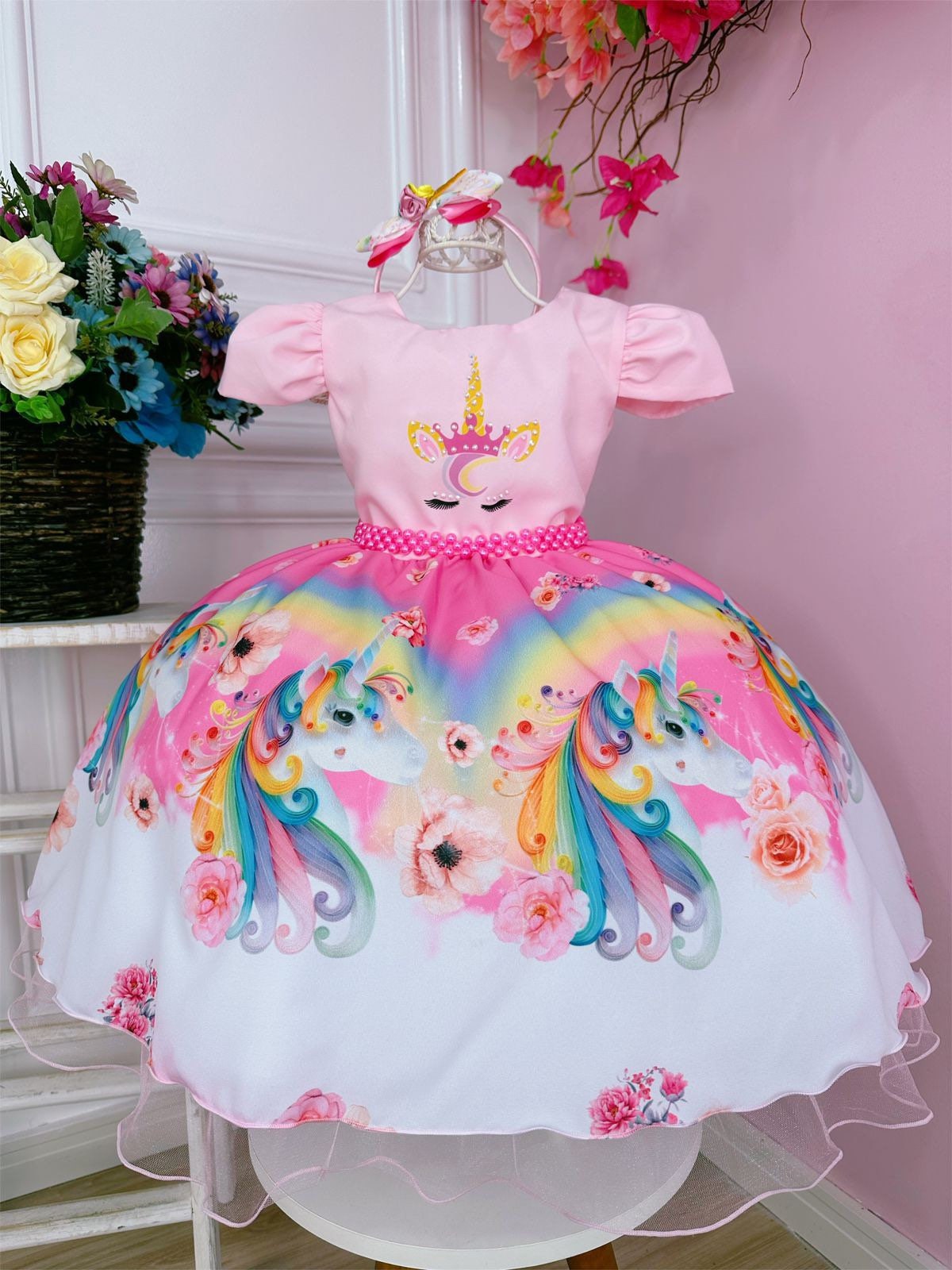 Unicorn dress 4t sales