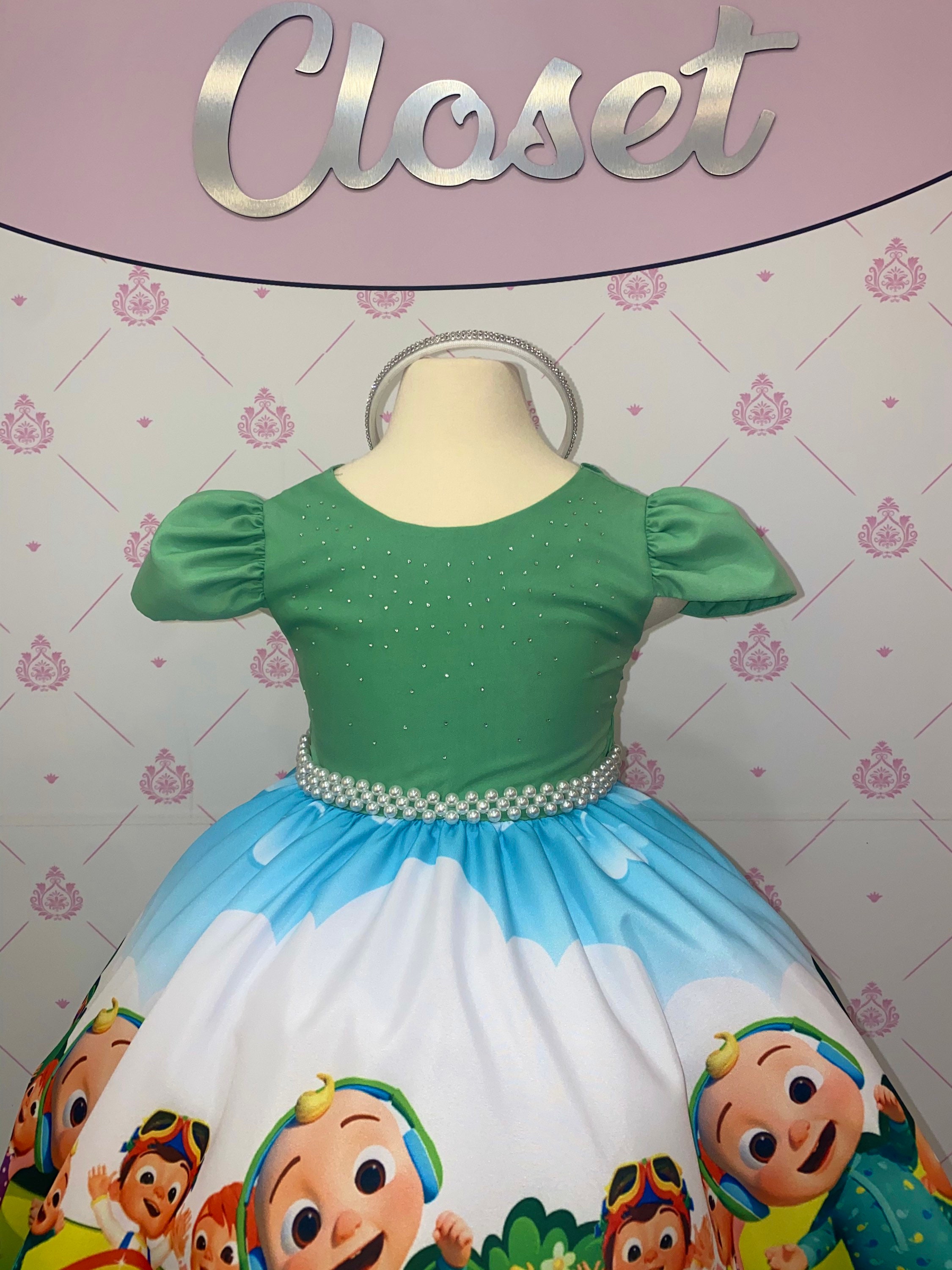 Cocomelon/ cocomelon dress/ cocomelon party/ cocomelon dress | Etsy