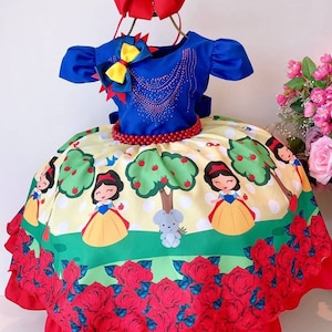 Baby Girl 1st Birthday Dress/ Baby Snow White Dress/ Cake Smash Outfit/ Princess Party Dress Up For Girls/ Snow White Gown Birthday Tutu