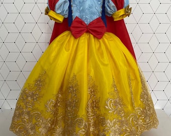 Disney Magic Kingdom Princess Dress/ Snow White Girl’s Costume Cosplay/ Toddler Special Ocassion Ball Gown/ Girl’s Magical World Outfit