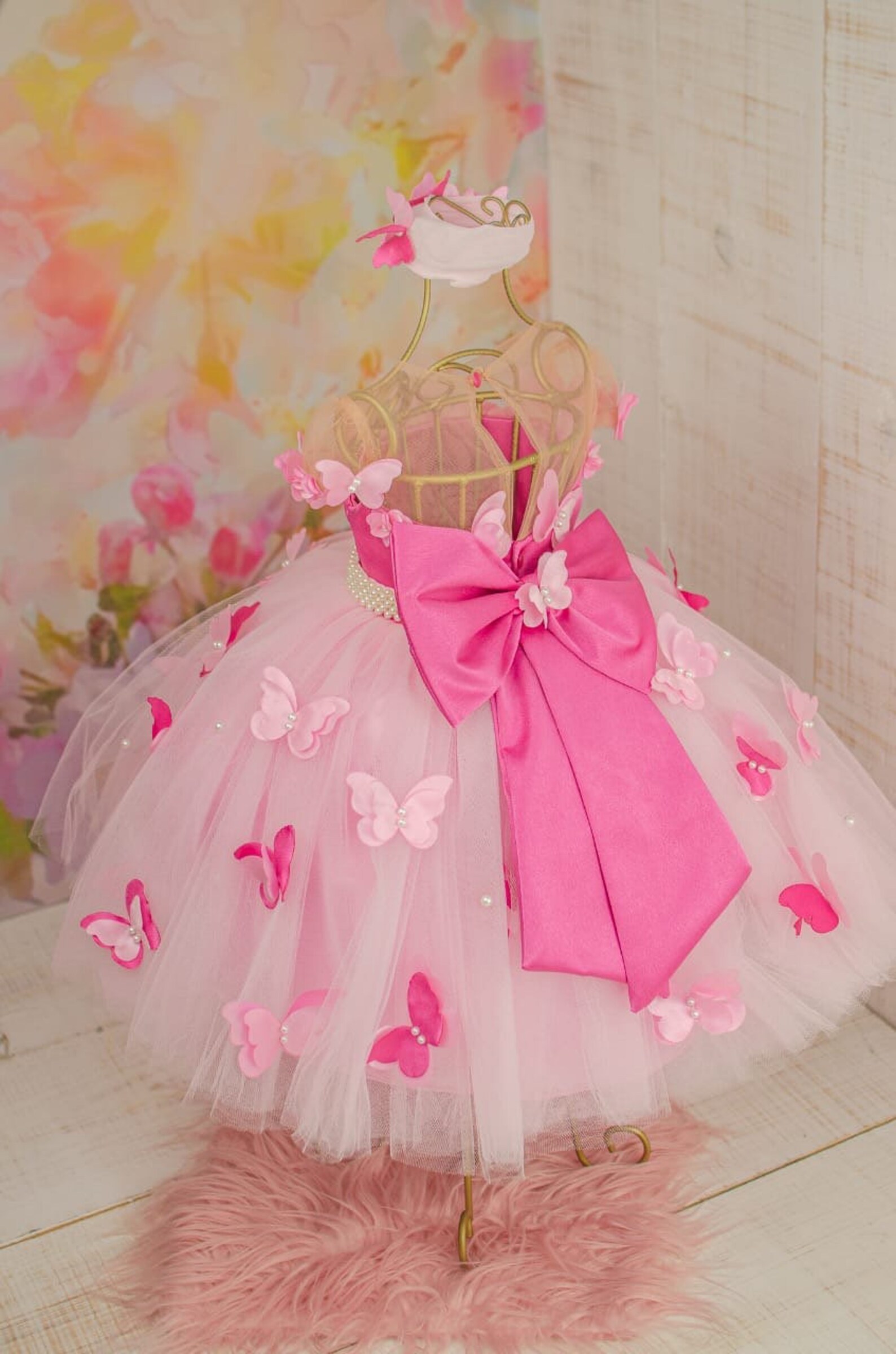 Butterfly Dress 3D for Baby Toddler Girl/ First Birthday Etsy