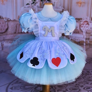 Alice In wonderland dress/ Alice birthday outfit/ Toddler Alice costume/ Baby Girl Costume Cosplay/ Alice Tutu Photoshoot Party Clothes