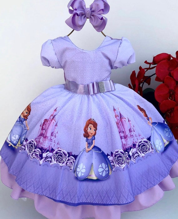 2022 New Girls Sofia Princess Dress Birthday Party Dress 