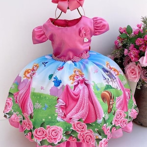 Sleeping Beauty Princess Dress, Princess Aurora Birthday Outfit, Toddler Girl Princess Costume, Baby Princess Tutu, Girls Party Dress Ball