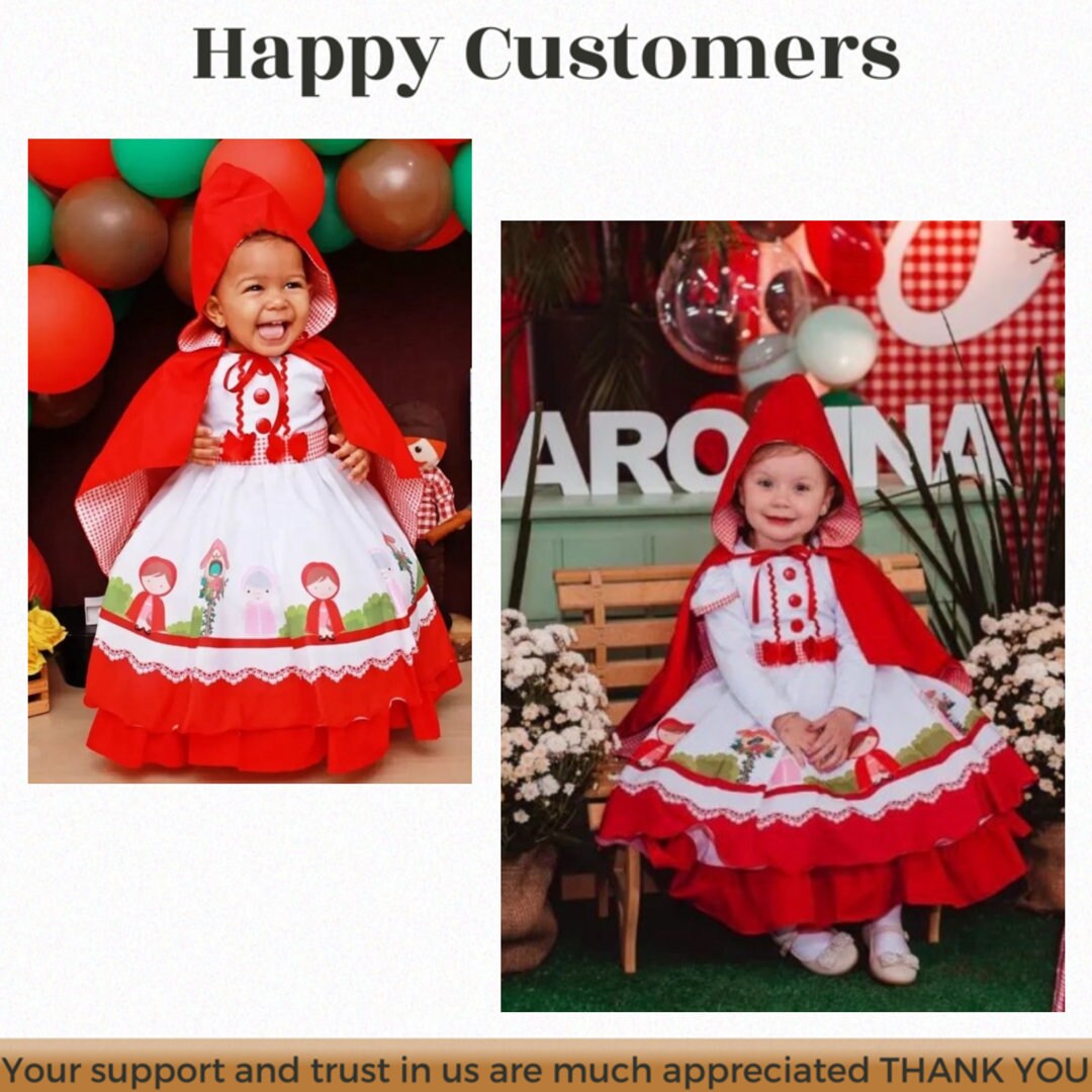 Little Red Riding Hood Costume Infant Infant Little Red Riding Hood Costume  - 18/24 Months Satin Dress & Velvet Cape For Halloween & Dress-Up Halloween  Costume With Apron