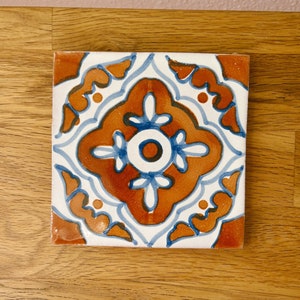 Abiquiu Talavera Coaster / Mexican Tile / Southwest Home Decor / Backsplash / Kitchen / Bathroom / Coffee Table Coaster