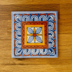 Azul Talavera Coaster / Mexican Tile / Southwest Home Decor / Backsplash / Kitchen / Bathroom / Coffee Table Coaster