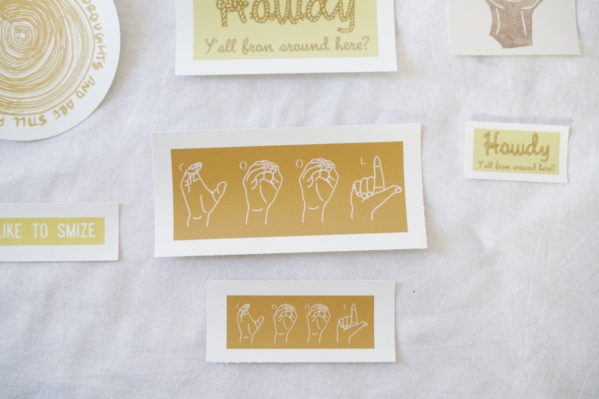 Honey Mustard Stickerpack / ASL / Boho / Cool / Hippie / Etsy