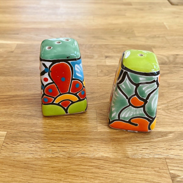 Talavera Style Salt and Pepper Shakers - 2 Piece (Set) / Random Assortment / Talavera / Mexico / New Mexican / Southwest / Home Decor