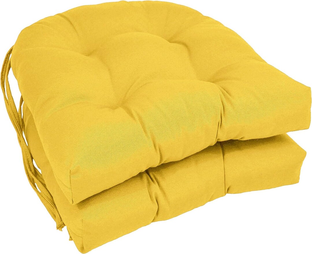 16inch Twill Rounded Back Chair Cushion 16 X 16 Etsy