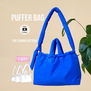 Wattierter Stoffbeutel Boris / easy PDF Schnittmuster mit Videoanleitung /Pufferbag