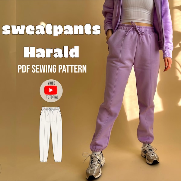 Jogginghose / sweatpants Harald PDF Schnittmuster / easy / mit Videotutorial