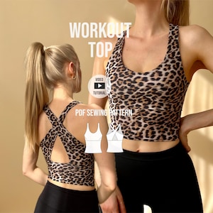 PDF-naaipatroon met gekruiste bovenkant: geschikt voor beginners (A4, US Letter, A0)