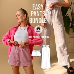 Schnittmuster bundle Peter & Udo / wide leg pants + shorts / mit Videotutorial