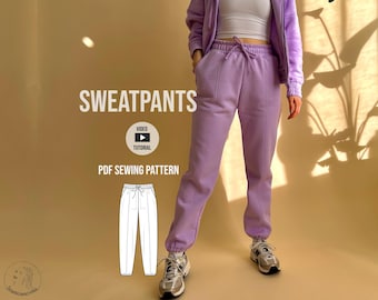 Jogginghose / sweatpants Harald PDF Schnittmuster / easy / mit Videotutorial