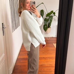 basic oversize pullover with side slit Anton / PDF sewing pattern / video tutorial / beginner-friendly / easy image 10