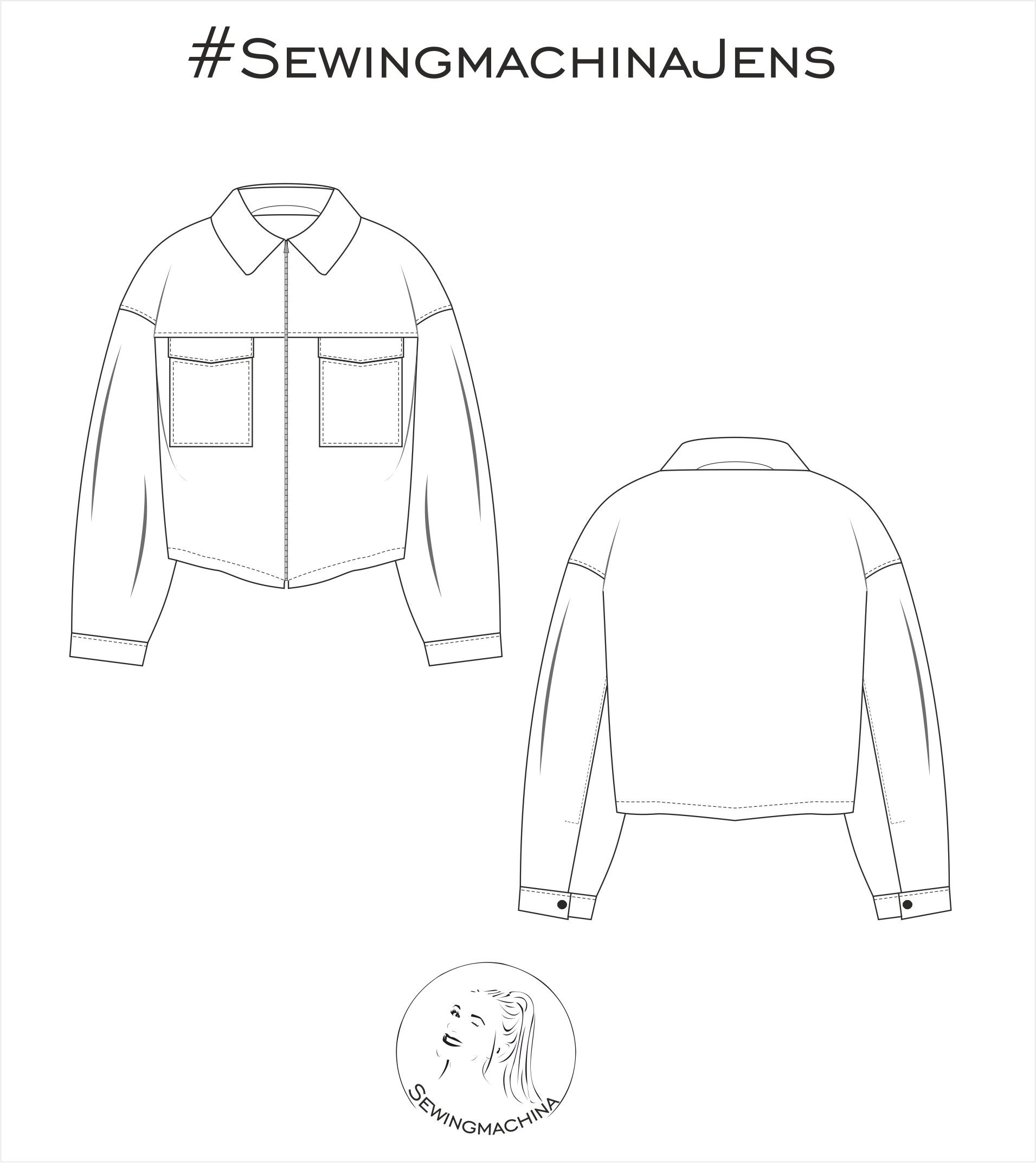 Oversized Jacket Jens PDF sewing pattern / Schnittmuster Etsy.de