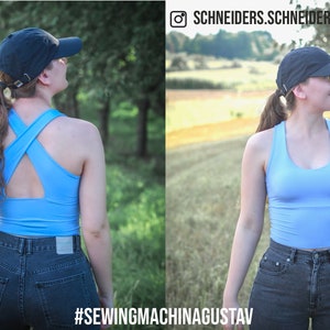 Cross-over Top PDF Sewing Pattern: Beginner-friendly (A4, US Letter, A0 ...