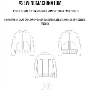 Oversized Bomber Jacket PDF Sewing Pattern With Video Tutorial - Etsy