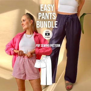 Schnittmuster bundle Peter & Udo / wide leg pants + shorts / mit Videotutorial