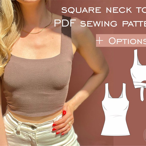 Square Neck Pattern Etsy