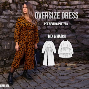 Patrón de costura PDF vestido oversize Paul