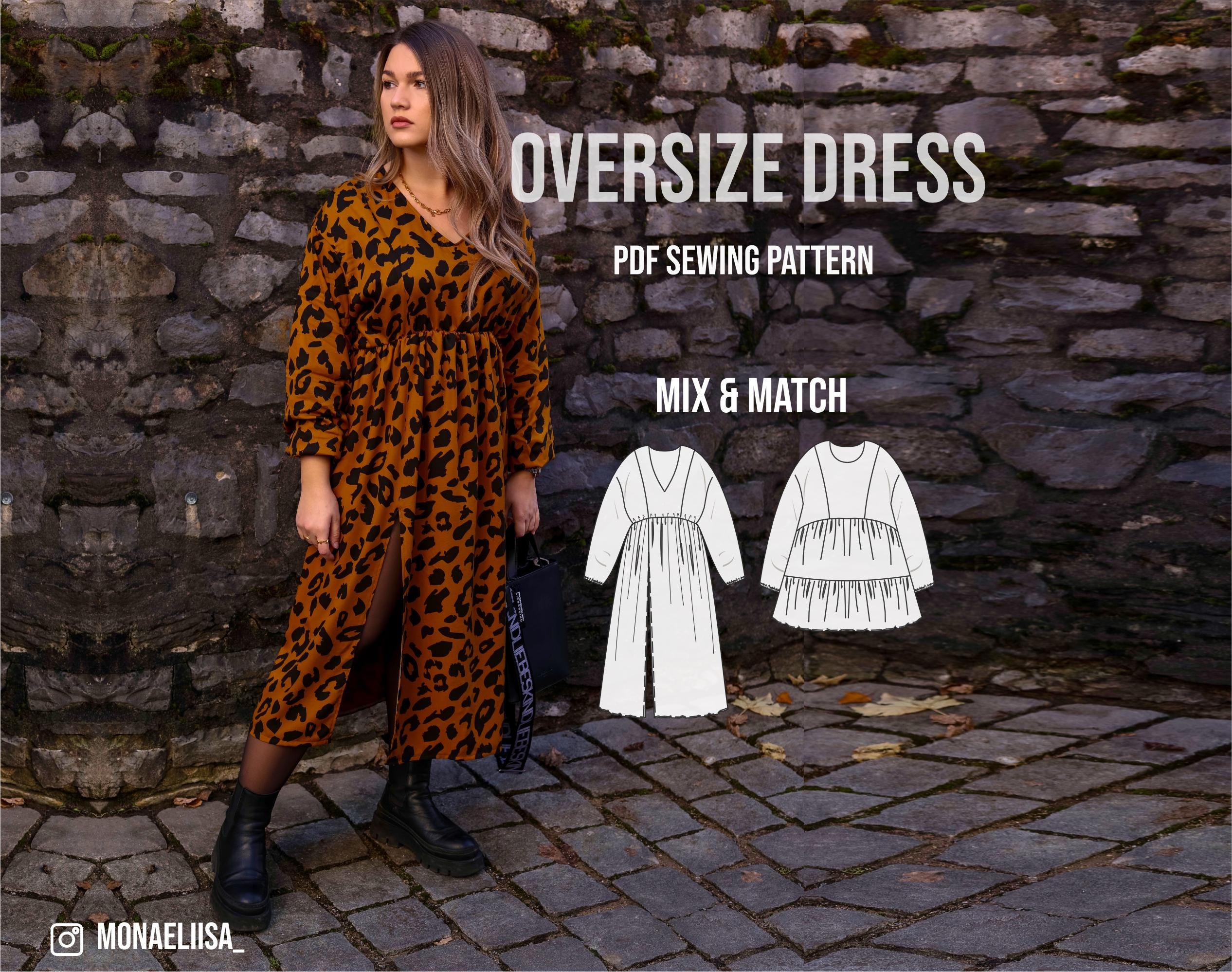 PDF Sewing Pattern Oversize Dress Paul - Etsy