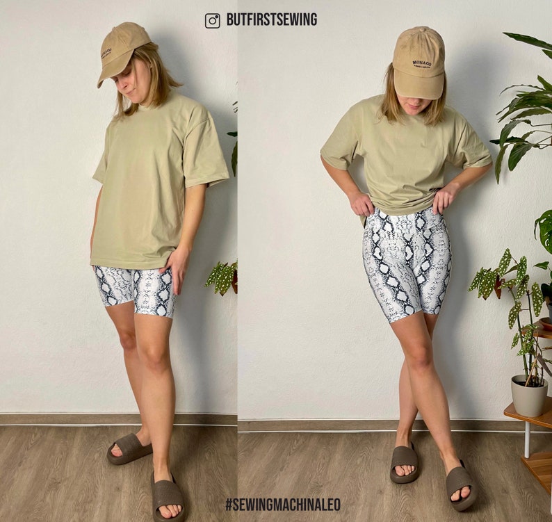 Leggings Leo Bikershorts Capri PDF Schnittmuster mit VIDEO Tutorial Bild 5