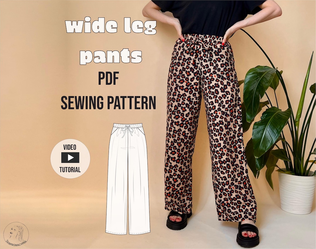 Palazzo Hose Peter / Wide Leg Pants / PDF Schnittmuster Mit Video Tutorial - Etsy Palazzo Hose Peter / Wide Leg Pants / PDF Schnittmuster Mit Video Tutorial - Etsy