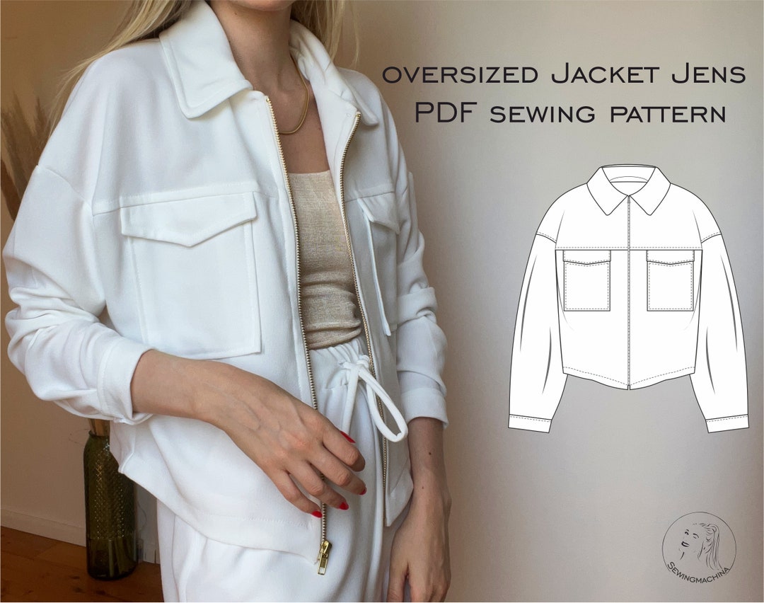 Oversized Jacket Jens PDF Sewing Pattern / Schnittmuster Oversized