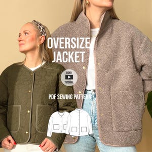 Oversize Jacke Jakob / gequiltet / Teddy / PDF Nähanleitung / Mix & Match