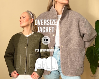Oversize Jacket Jakob / Quilted / Teddy / PDF Sewing Pattern