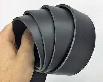 Black leather straps | 130 cm, 51 inch long | 3.2 mm, 8oz thick
