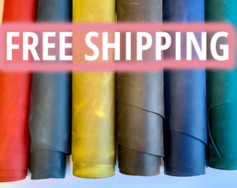 Crazy Horse leather | 2.0 mm thick | 5 OZ | red, blue, green, purple, yellow, turquoise, orange