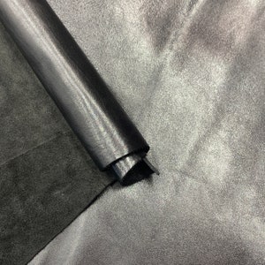 Schwarzes Leder | Weiches pflanzlich gegerbtes Leder 1,6 mm 4 Unzen Platten | für Schuhe, Taschen