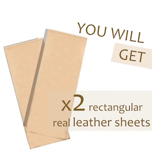 May include: Two rectangular sheets of real leather. You will get x2 real leather sheets.