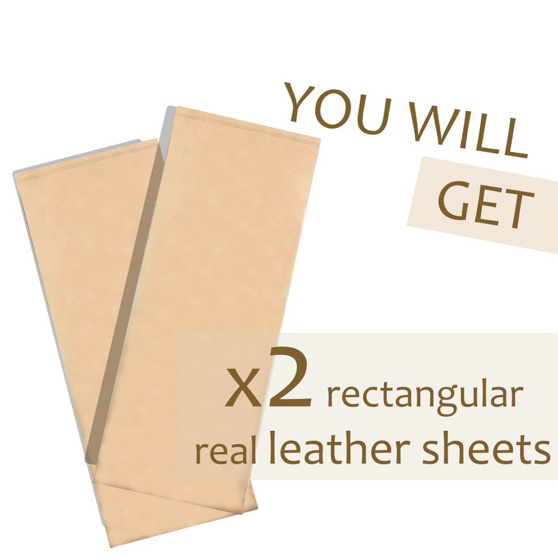 May include: Two rectangular sheets of real leather. You will get x2 real leather sheets.
