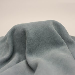 Suede learther light blue Cow natural 1.2/1.4 mm  3-4 oz color  pre cut sheets panels