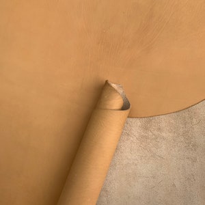 Pelle marrone chiaro vitello vero / 0,9 mm 2-2,5 OZ oz / pelle di mucca naturale / pannelli pretagliati / stile vintage rustico invecchiato