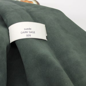 Suede Dark Green Sage Natural Leather 1.2/1.4 Mm 3-4 Oz Pre | Etsy