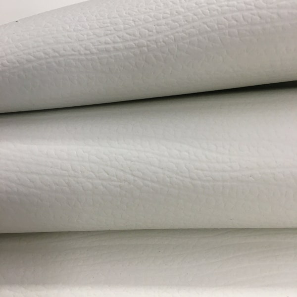 White Leather Nappa | Flat grain |  2.0 mm 5 OZ | Natural real leather side