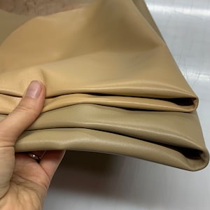 Couro de ovelha bege marrom claro | fino 0,6 mm | 1-2 oz | forro macio sapatos carteiras bolsas | bege bege areia pastel